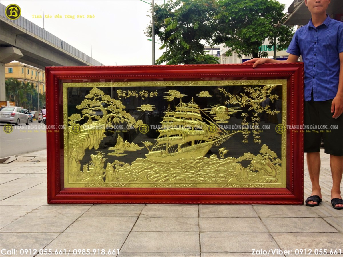 Tranh thuận buồm xuôi gió rất thích hợp cho không gian như phòng khách, phòng làm việc