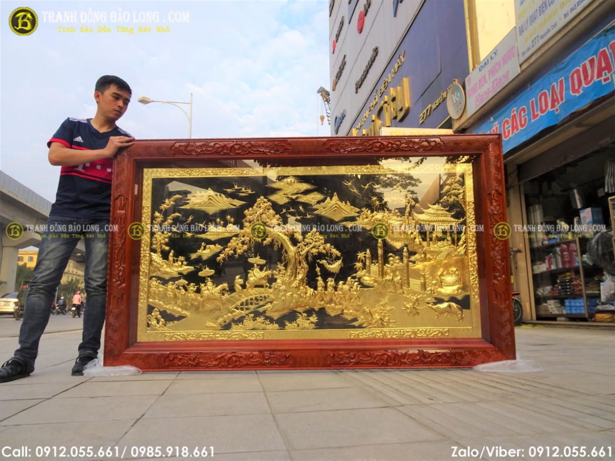 Tranh rất thích hợp trang trí tại phòng khách, phòng làm việc hoặc phòng thờ
